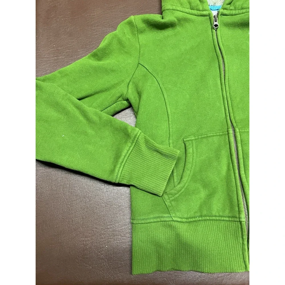 Old Navy Kids‎ Green Faux Fur Lined Hoodie Sweatshirt M Medium